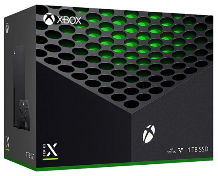 Игровая приставка Microsoft Xbox Series X 1000 ГБ SSD RU, с двумя геймпадами