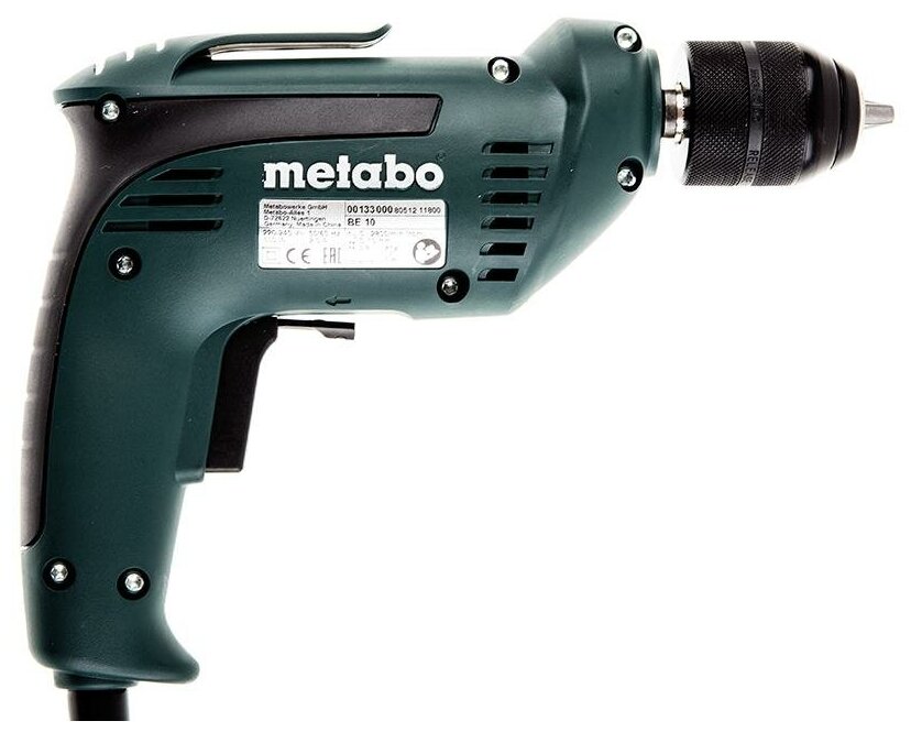 Дрель сетевая METABO BE 10 (600133810) - фотография № 4