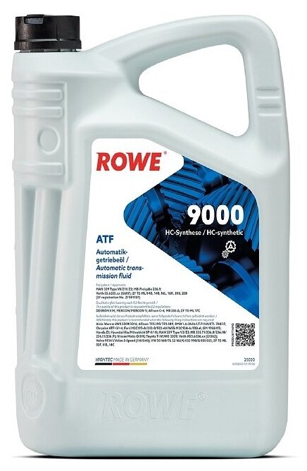 Трансмиссионное масло ROWE HIGHTEC ATF 9000, 5л.