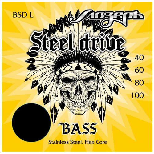 bsd 6ml steel drive комплект струн для 6 струнной бас гитары сталь 30 125 мозеръ Струны для бас-гитары Мозеръ BSD-L
