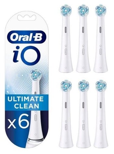 Насадки для зубной щетки Oral-B iO Ultimate Clean, белый, 6 шт 4210201417828 - фотография № 1