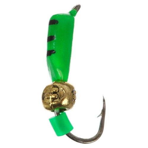 Мормышка Мир вольфрама столбик с латунным шаром зелёный d-2 мм 2563₽