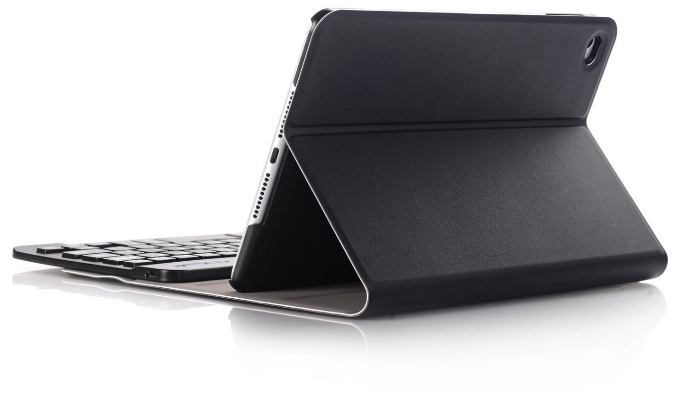 Клавиатура MyPads для Samsung Galaxy Tab A 8.0 (2019) SM-T290 / T295 съемная беспроводная Bluetooth в комплекте c кожаным чехлом и пластиковыми н.