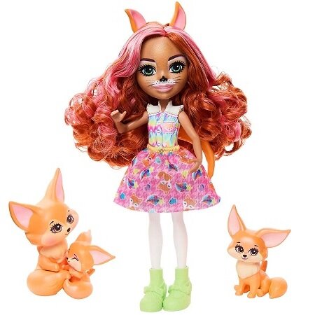 Кукла Enchantimals, Filigree Fox Family, 16 см, HNT60 разноцветный