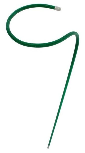 Кустодержатель для цветов, d = 20 см, h = 90 см, ножка d = 1 см, металл, зелёный - фотография № 2
