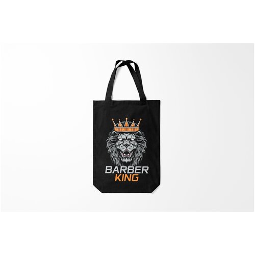 фото Сумка-шоппер / 31х42 см / профессии / барбер barber king король burnettie