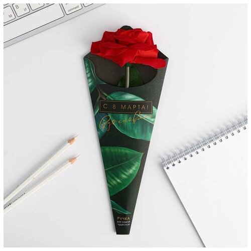 Ручка роза С 8 марта! блюдо корейская роза 28 12 см высота 3 см