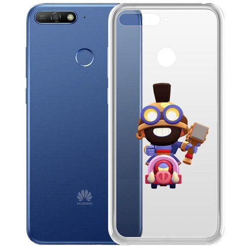 фото Чехол-накладка clear case brawl stars-карл всадник на кабане для huawei y6 prime (2018)/honor 7a pro krutoff group