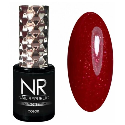 Nail Republic гель-лак для ногтей Color, 10 мл, 10 г, 453 мерцающий красный nail republic гель лак для ногтей color 10 мл 10 г 453 мерцающий красный