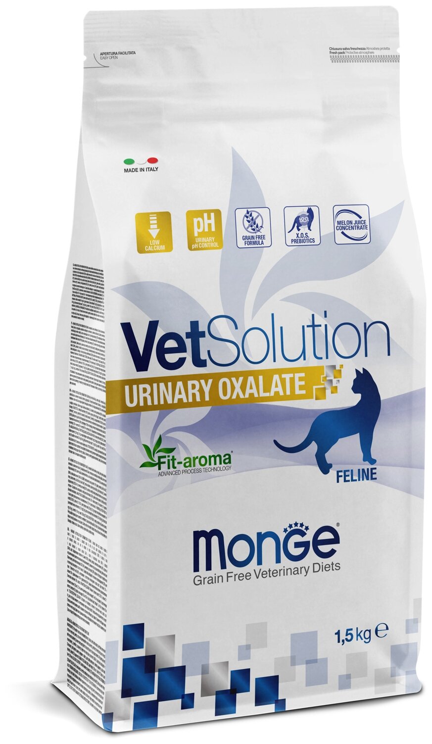 Сухой корм для кошек Monge VetSolution Urinary Oxalate для лечения МКБ беззерновой 1.5 кг