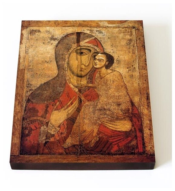 Старорусская икона Божией Матери, печать на доске 13*16,5 см