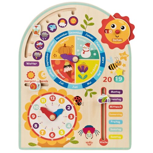 Часы Tooky Toy Мой календарь TL083, 40х30 см, разноцветный