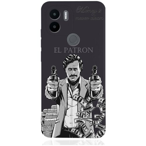 черный силиконовый чехол для honor x8 el patron pablo escobar пабло эскобар для хонор х8 Черный силиконовый чехол для Xiaomi Redmi A1+ El Patron Pablo Escobar Пабло Эскобар