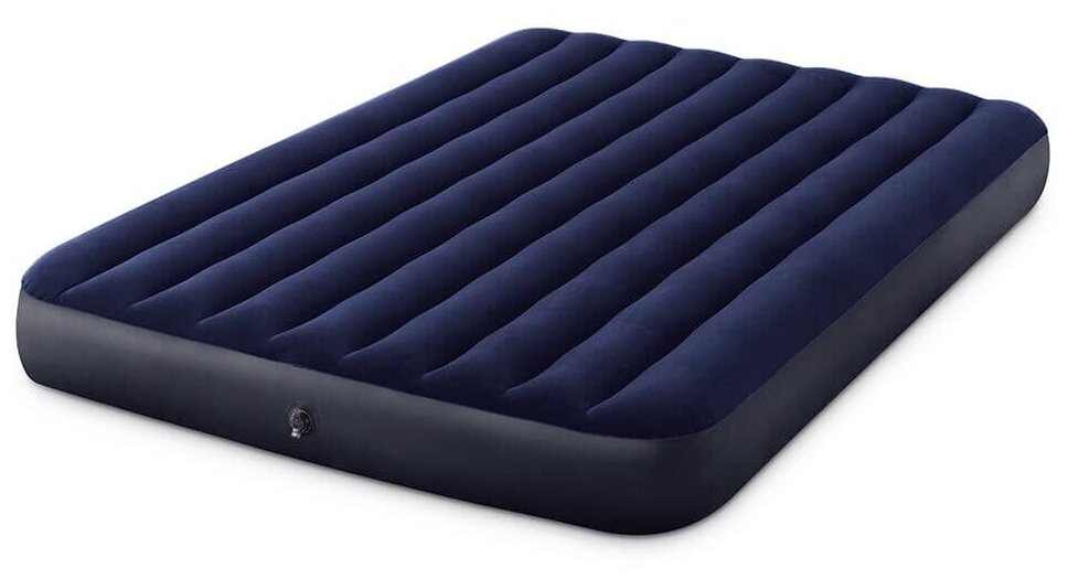 Надувной матрас INTEX CLASSIC DOWNY BED 152х203х25 см. синий 64759 - фотография № 1