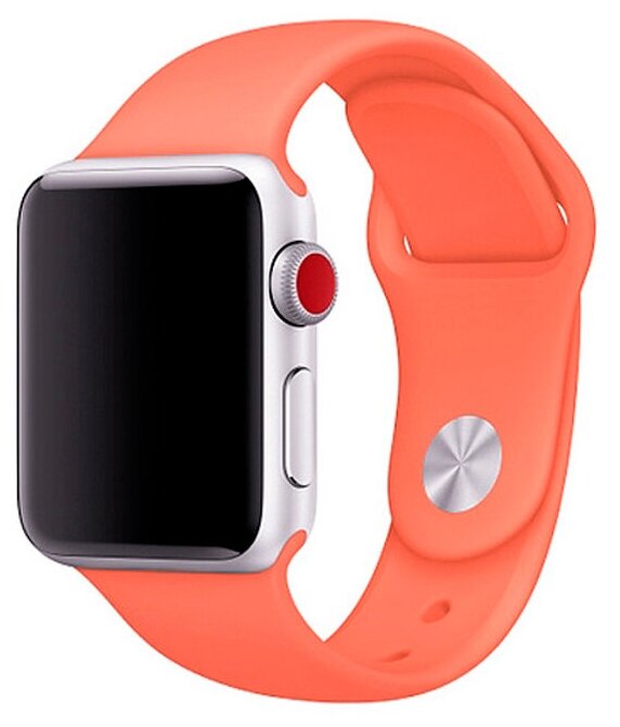 Ремешок для Apple Watch 42/44/45/49 mm силиконовый, оранжевый матовый