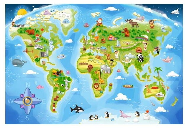 Пазл Castorland Карта мира - фото №4