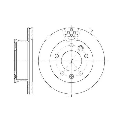 Диск торм. пер.вент.[276x22] 5 отв.
