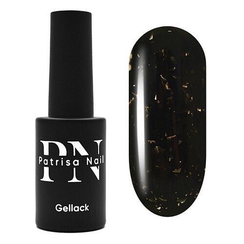 Гель-лак для ногтей Patrisa Nail Black&White №223 с глиттером, 8 мл