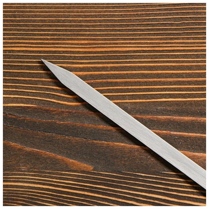 Шампур с ручкой горячей ковки "Серебрянный крючок" рабочая длина - 50 см - фотография № 2