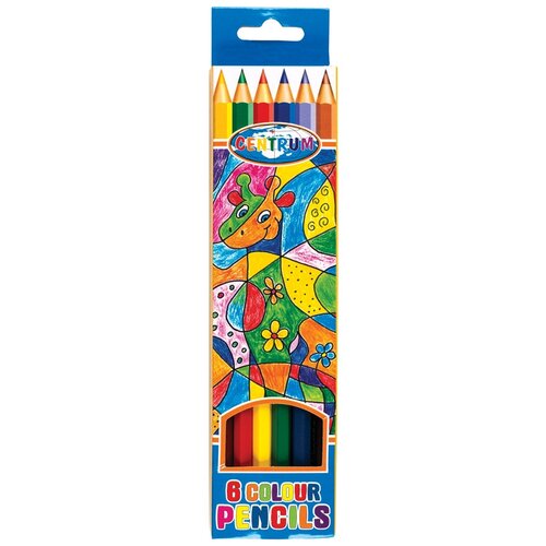 Карандаши цветные деревянные 6 цветов, в картонной упаковке