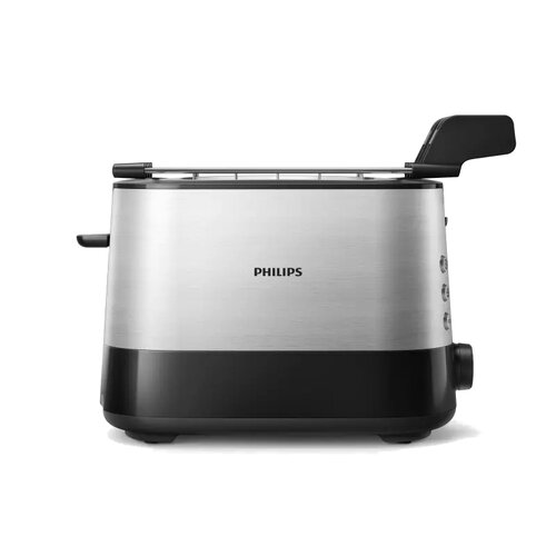 тостер tefal tt 420d30 черный серебристый Тостер Philips HD2639, черный/серебристый