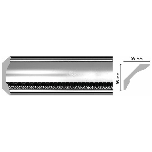 Плинтус потолочный DECOMASTER 100C-63ШК/14 (69*69*2400мм)