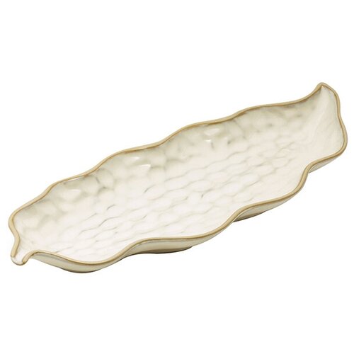 Блюдо для подачи «Кюпсели»; керамика; L=28, B=11см; бежев.