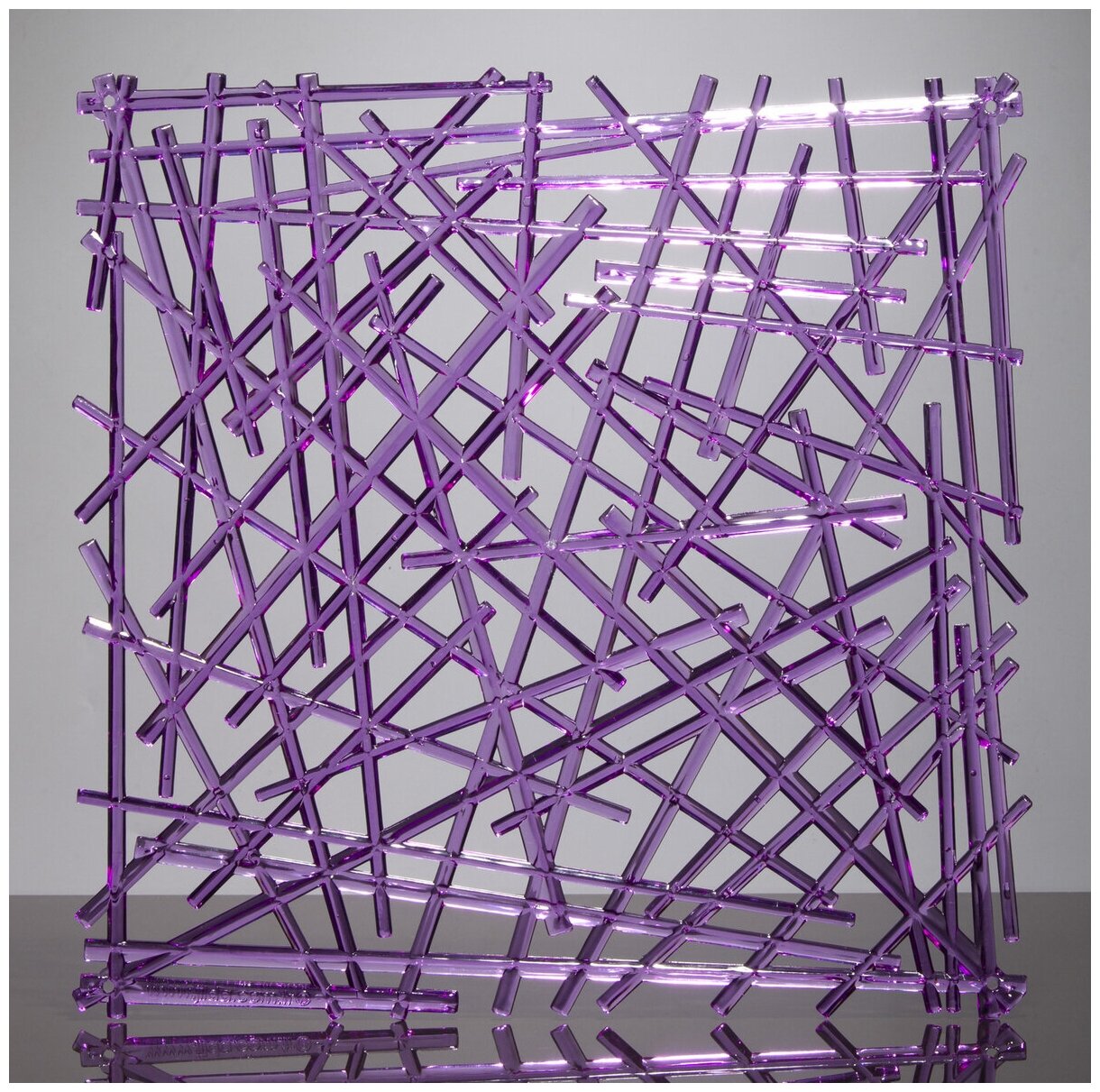Комплект декоративных панелей из 4 шт. Jilda, коллекция "Хворост", 29х29 см, материал полистирол, цвет - фиолетовый