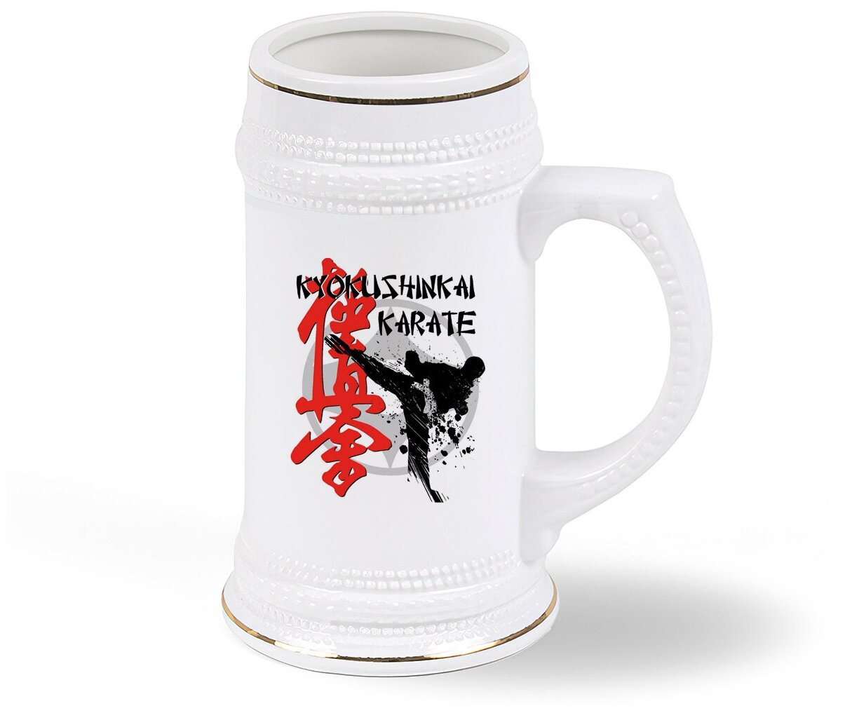 Кружка пивная CoolPodarok Kyokushinkai karate (киокушинкай каратэ)