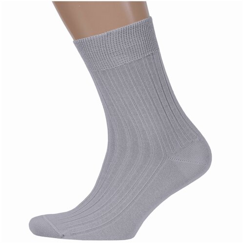 фото Мужские носки брестский чулочный комбинат, 1 пара, укороченные, размер 31 (46-47), серый