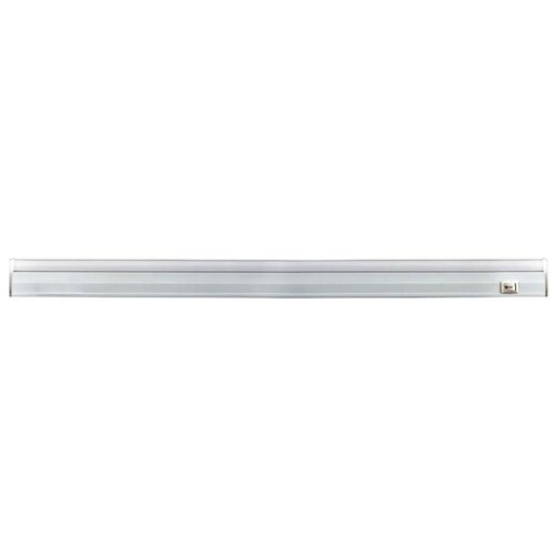 LED светильник 8Вт с сетевым проводом 4000К размер 572х22х33мм аллюминий+пластик - LWL-2012-08CL(Ultraflash)(код 14120 И)