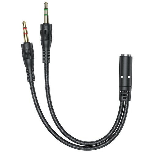 адаптер krutoff 8 pin aux вход 3 5mm для наушников Аудио кабель AWEI AUX-002, черный