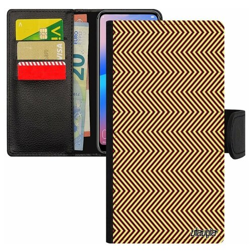 фото Чехол книжка на мобильный galaxy s8, "зигзаг" треугольник узор utaupia