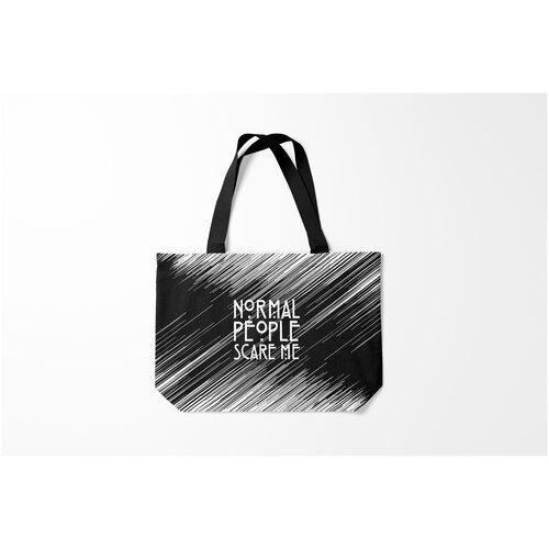 фото Сумка-шоппер / 46х35 см / сериалы / очень странные дела normal people scare me. burnettie