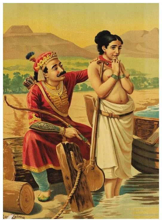 Репродукция на холсте Шантаноо и Масягандха Варма Рави 50см. x 69см.