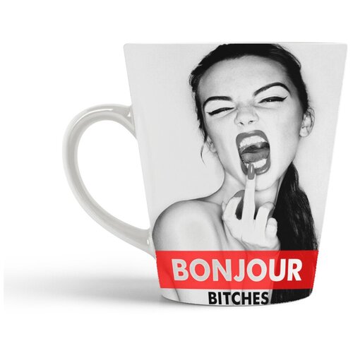 фото Кружка-латте coolpodarok bonjour bitches