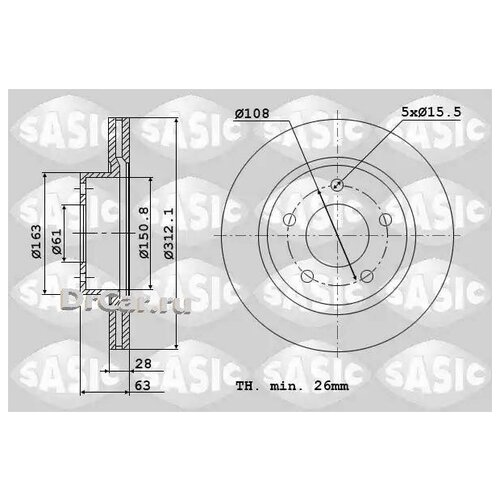 фото Sasic тормозной диск