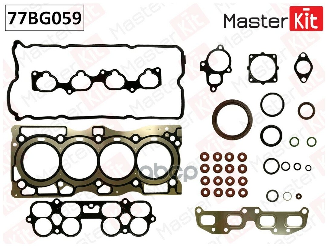 Полный комплект прокладок ДВС Nissan X-TRAIL(T30) (QR25DE) 01-13 MasterKit 77BG059