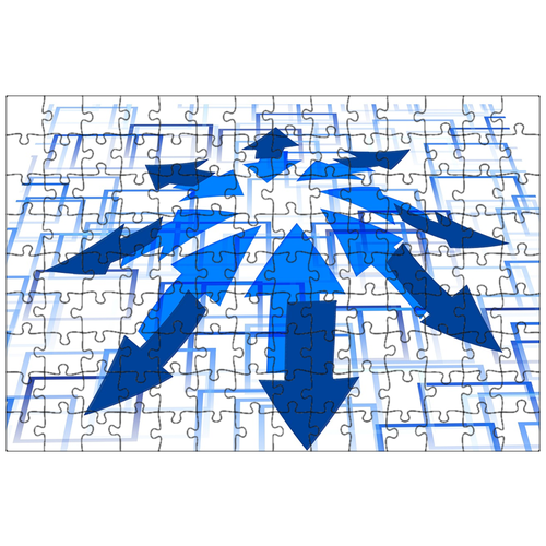 фото Магнитный пазл 27x18см."монитор, стрелы, направление" на холодильник lotsprints