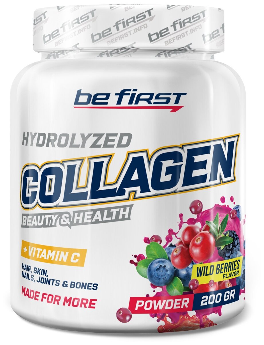 Препарат для укрепления связок и суставов Be First Collagen + Vitamin C powder