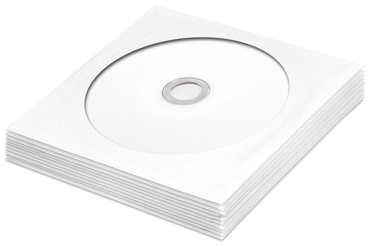Диск DVD-R CMC 4,7Gb 16x Printable в бумажном конверте с окном, 10 шт.