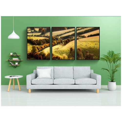 фото Набор модулных постеров для интерьера "пейзаж, падение, осень" 60x90 см. в тубусе, без рамки lotsprints