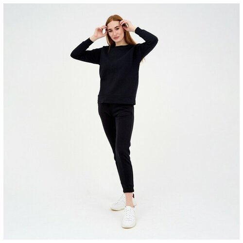 фото Брюки женские, цвет светло-серый меланж, размер 46 без бренда