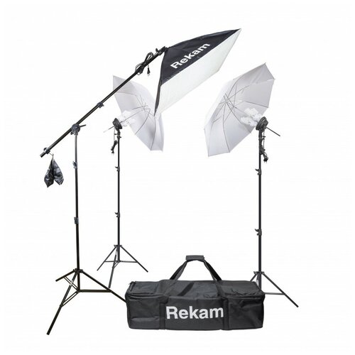 Rekam CL4-615-SB UM Boom KIT Комплект флуоресцентных осветителей с софтбоксом и зонтами rekam cl4 660 sb boom kit