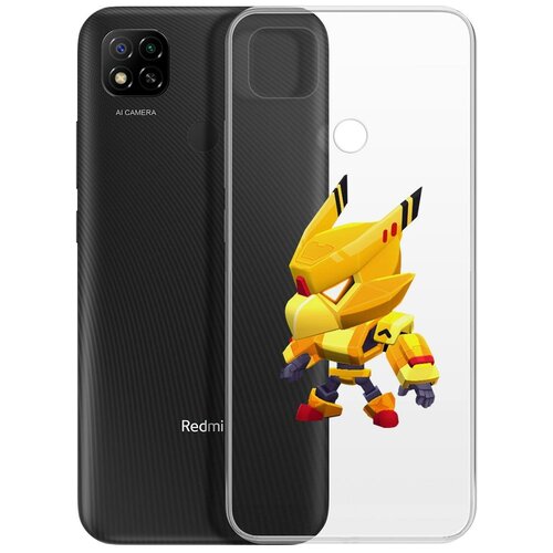 фото Чехол-накладка clear case brawl stars-ворон золотой меха для xiaomi redmi 9c krutoff group
