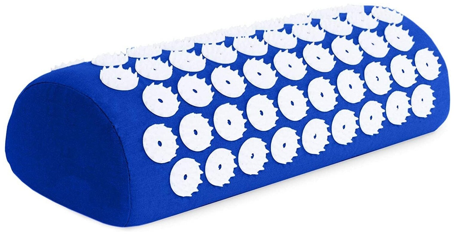 Аппликатор Кузнецова/ Массажный коврик акупунктурный / Игольчатый + подушка / комплект 2 в1 (синий)