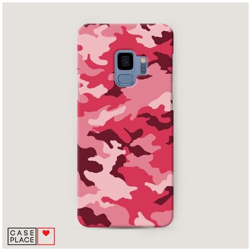 фото Чехол пластиковый samsung galaxy s9 багровый камуфляж case place