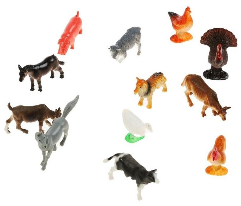 Игровой набор Играем Вместе 12 домашних животных 6 см - фото №4