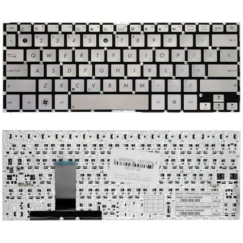 Клавиатура для ноутбука Asus UX31A UX32 U38D Series Плоский Enter Серебристая без рамки PN PK130SQ415S 1460₽