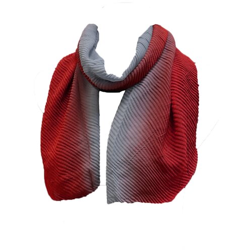 фото Шарф crystel eden,160х47 см, серый, красный